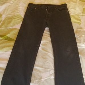 Levi's 501 black mens jeans EUC